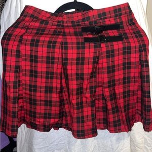 Red and black skirt